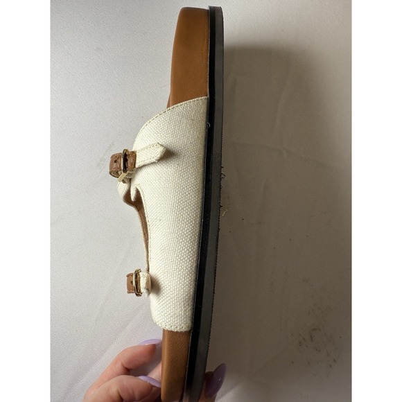 J.Crew New Colbie buckle sandals in canvas and leather size 10 - Picture 6 of 12